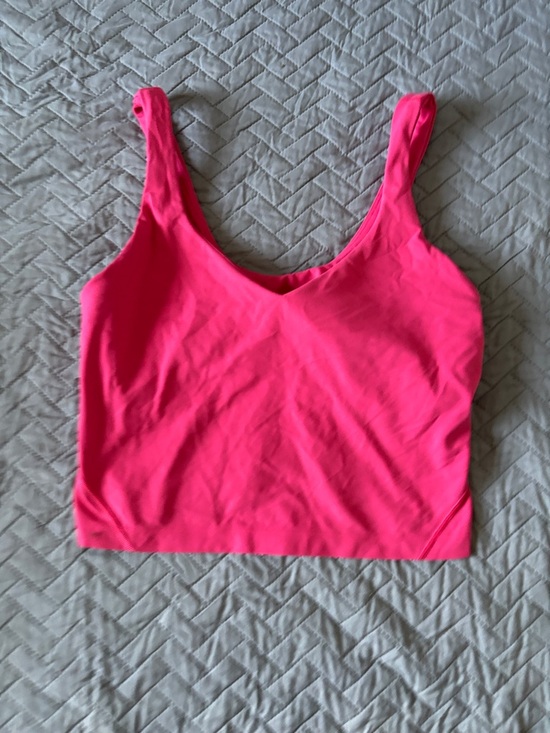 lululemon athletica Tops - Lululemon Align Tank Neon Pink Cropped Tank Top Size 8